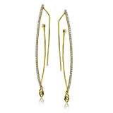 Drop Earrings in 18k Gold with Diamonds - Simon G. Jewelry