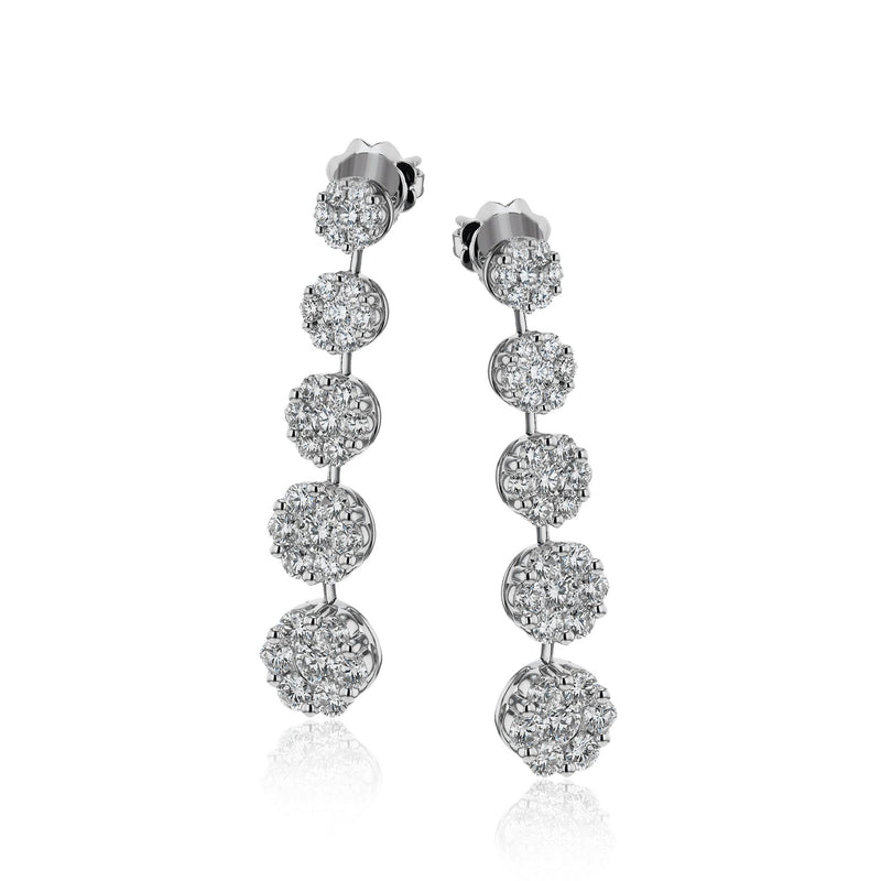 Drop Earrings in 18k Gold with Diamonds - Simon G. Jewelry