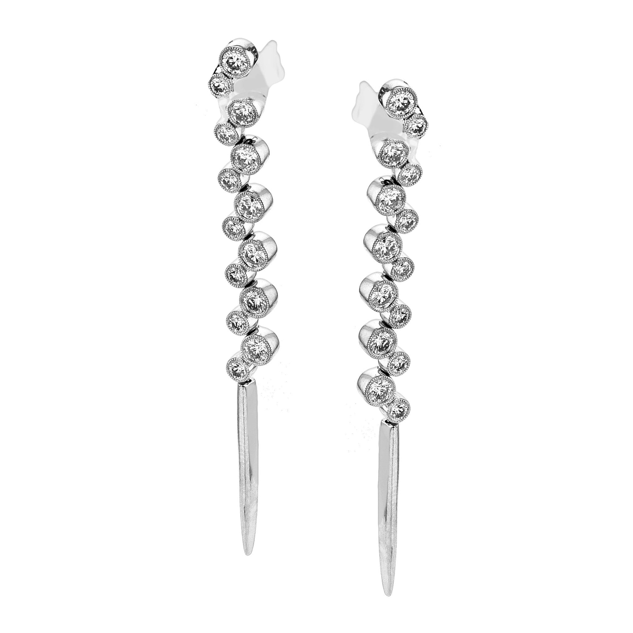 Drop Earrings in 18k Gold with Diamonds - Simon G. Jewelry