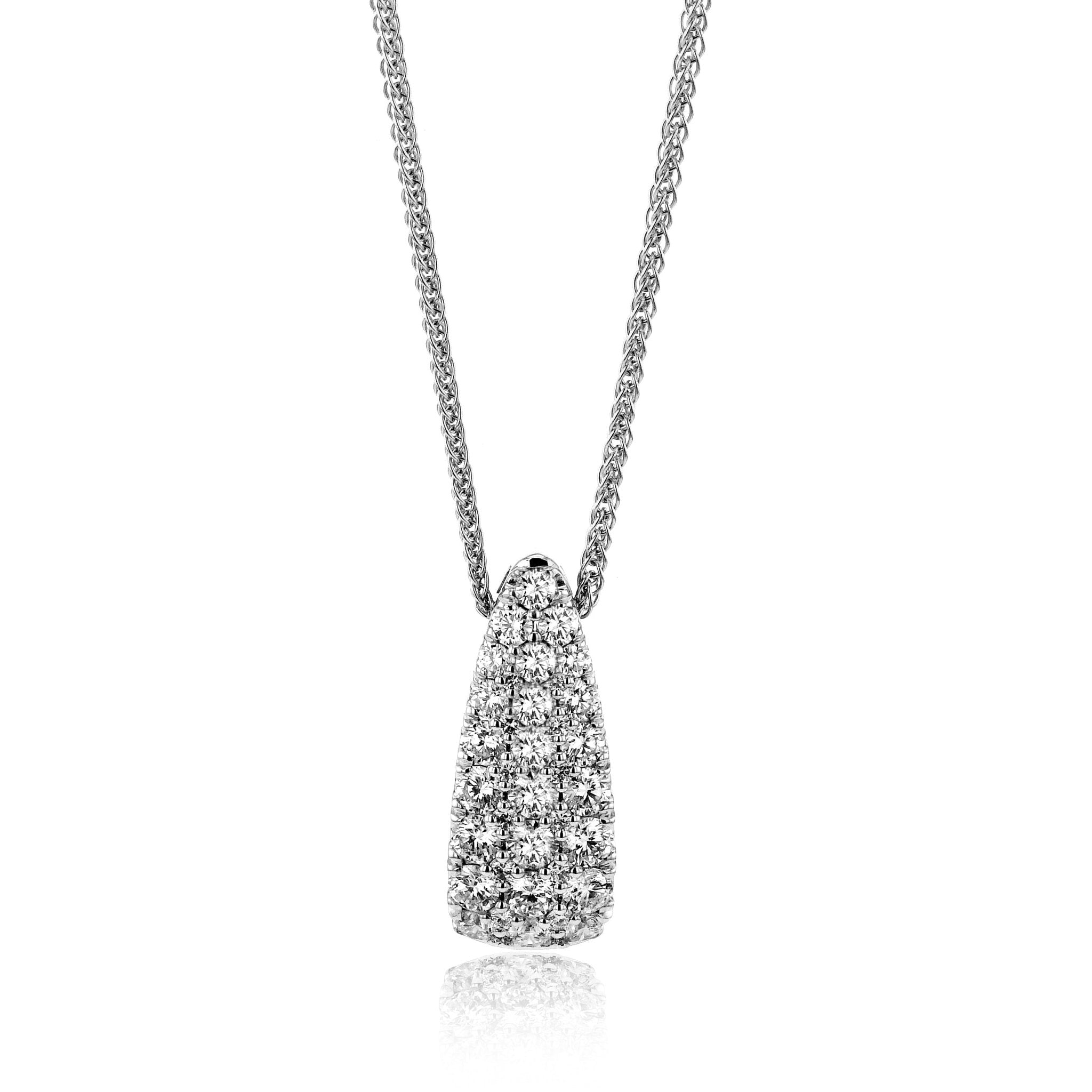 Drop Pendant in 18k Gold with Diamonds - Simon G. Jewelry