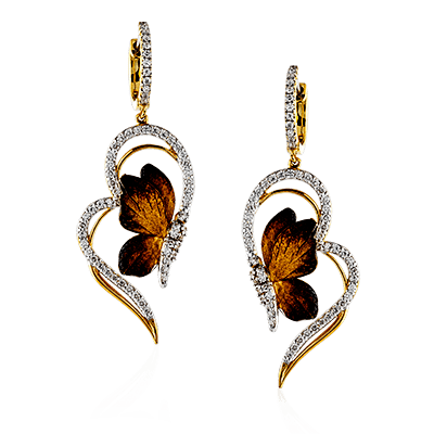 Earring in 18k Gold with Diamonds - Simon G. Jewelry