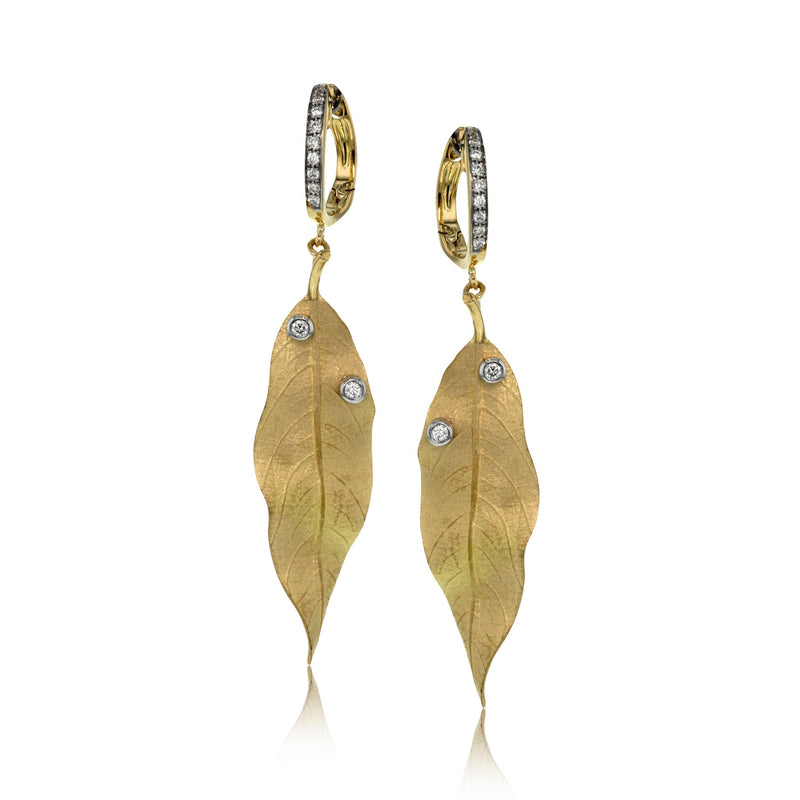 Earring in 18k Gold with Diamonds - Simon G. Jewelry