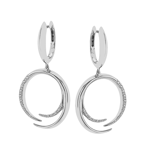 Earring in 18k Gold with Diamonds - Simon G. Jewelry