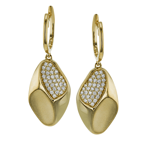 Earring in 18K Gold with Diamonds - Simon G. Jewelry