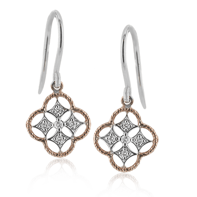 Earring in 18k Gold with Diamonds - Simon G. Jewelry