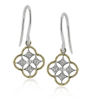 Earring in 18k Gold with Diamonds - Simon G. Jewelry