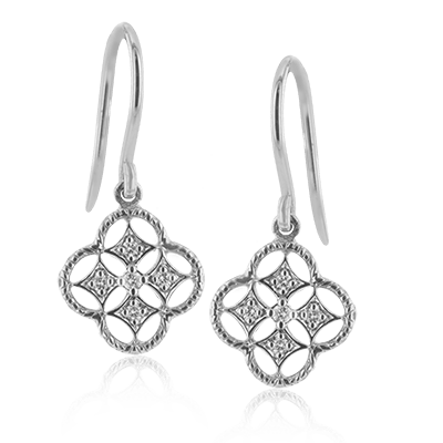 Earring in 18k Gold with Diamonds - Simon G. Jewelry