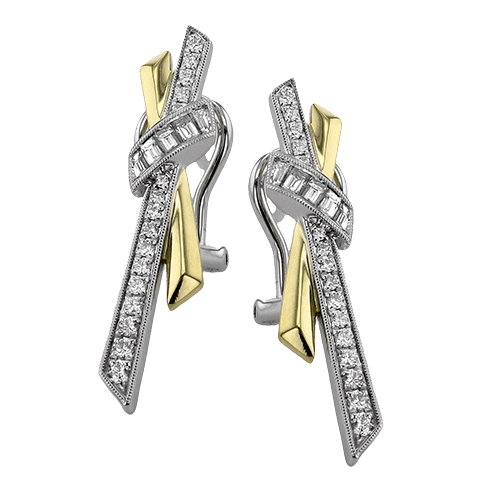 Earring in 18k Gold with Diamonds - Simon G. Jewelry