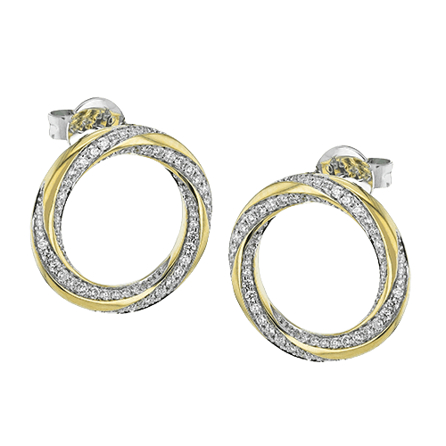 Earring in 18k Gold with Diamonds - Simon G. Jewelry