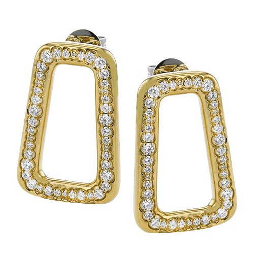 Earring in 18k Gold with Diamonds - Simon G. Jewelry