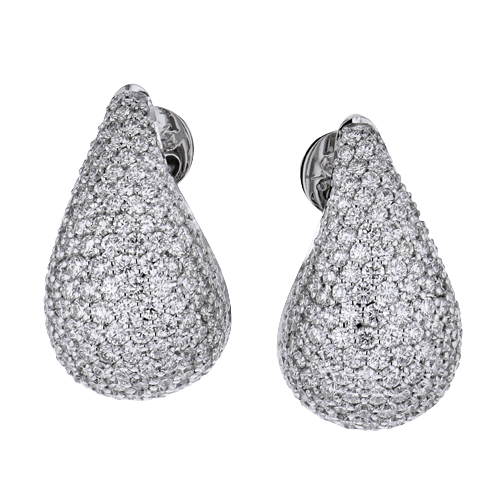 Earring in 18k Gold with Diamonds - Simon G. Jewelry