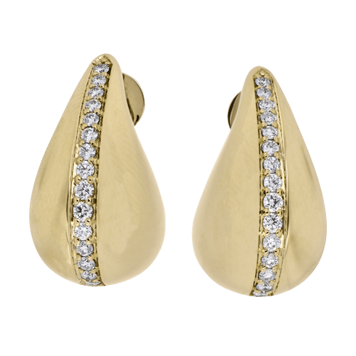 Earring in 18k Gold with Diamonds - Simon G. Jewelry
