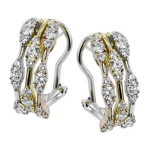 Earrings in 18k Gold with Diamonds - Simon G. Jewelry