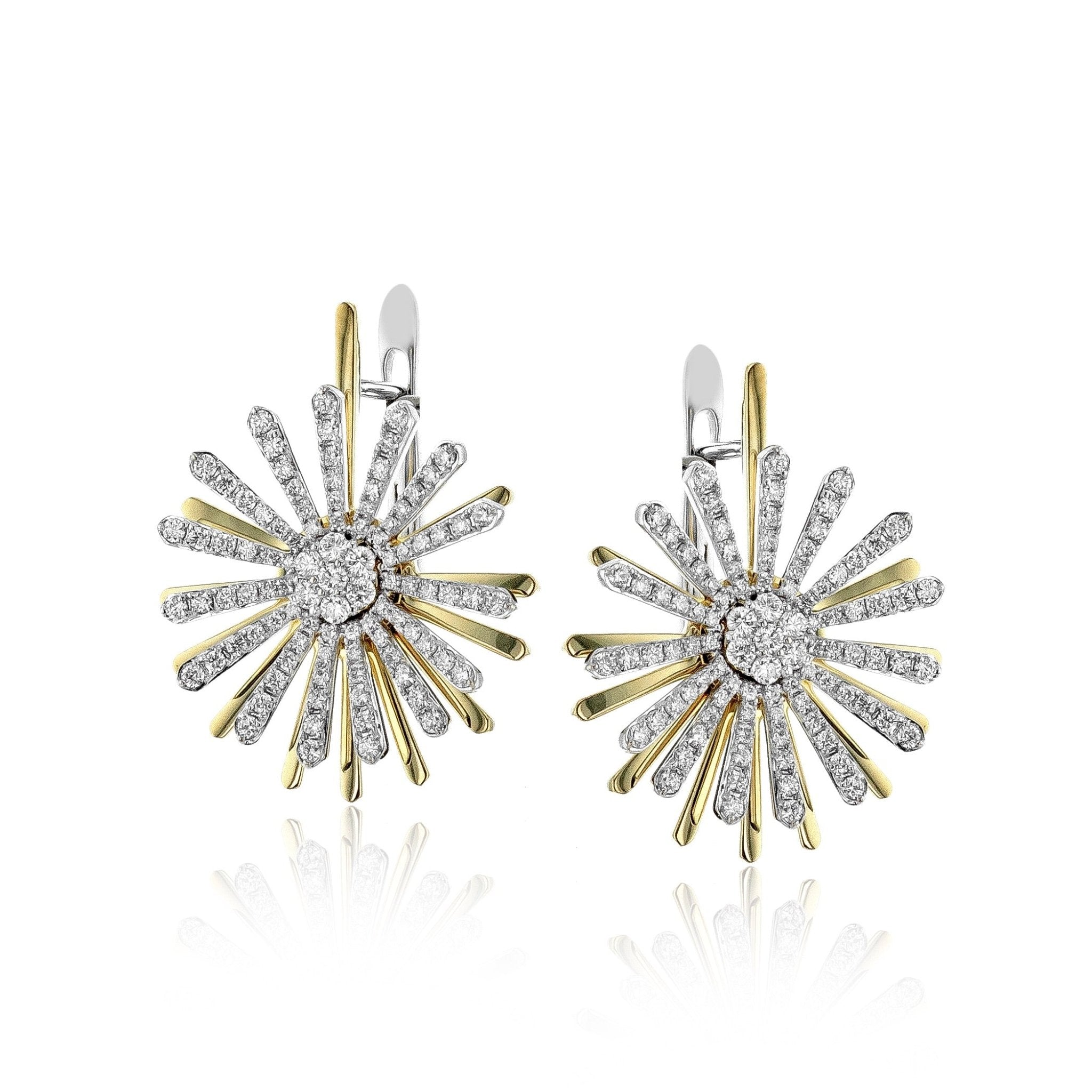 Earrings in 18k Gold with Diamonds - Simon G. Jewelry
