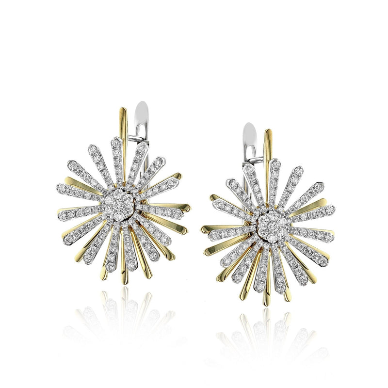 Earrings in 18k Gold with Diamonds - Simon G. Jewelry