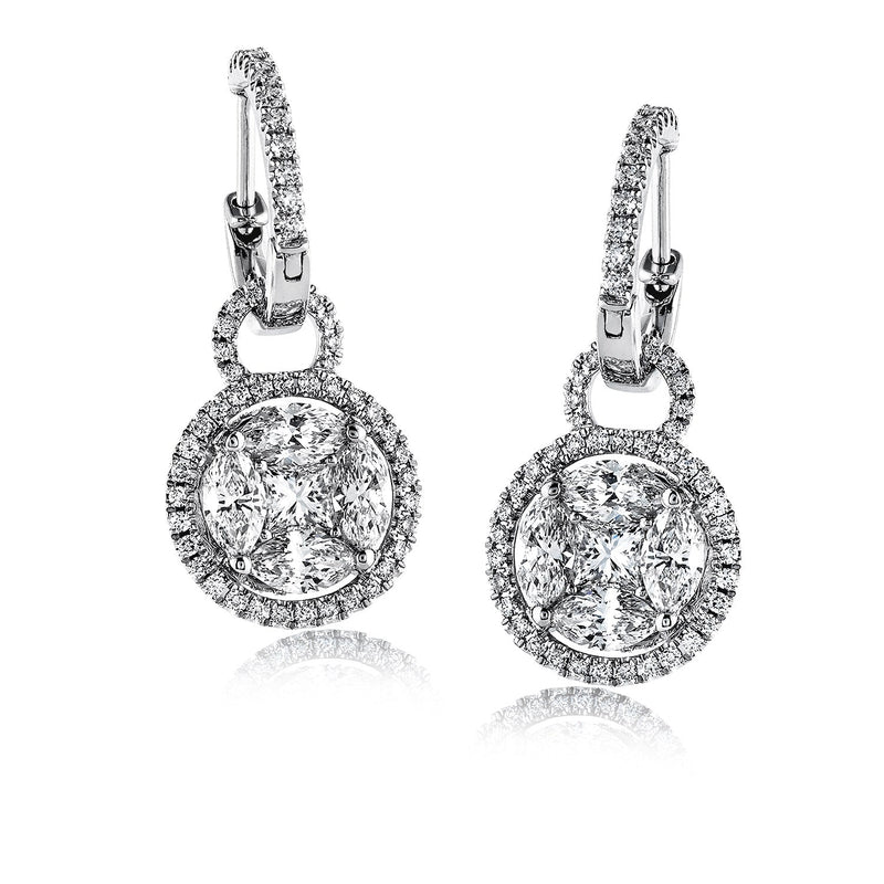 Earrings in 18k Gold with Diamonds - Simon G. Jewelry