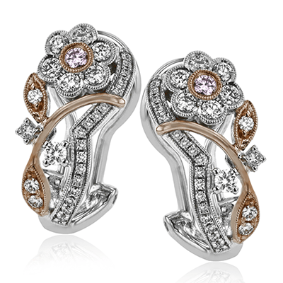 Earrings in 18k Gold with Diamonds - Simon G. Jewelry