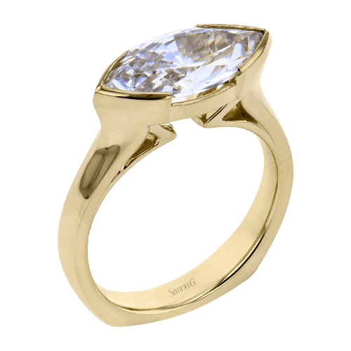 East-West Marquise-Cut Engagement Ring - Simon G. Jewelry