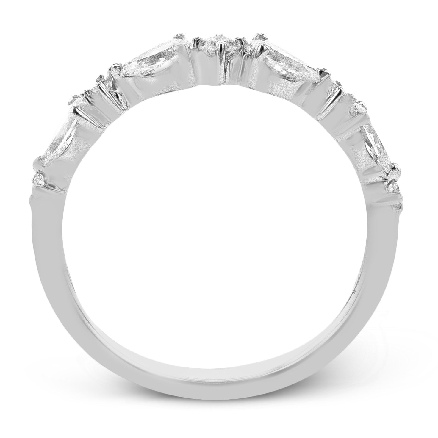 Emerald-Cut Diamond Wedding Band - Simon G. Jewelry