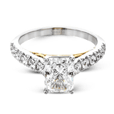 Emerald - cut Engagement Ring in 18k Gold with Diamonds - Simon G. Jewelry