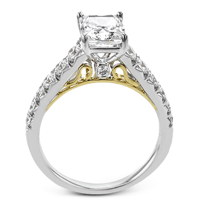 Emerald - cut Engagement Ring in 18k Gold with Diamonds - Simon G. Jewelry