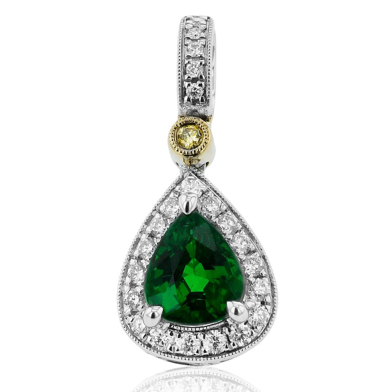 Emerald Pendant in 18k Gold with Diamonds - Simon G. Jewelry