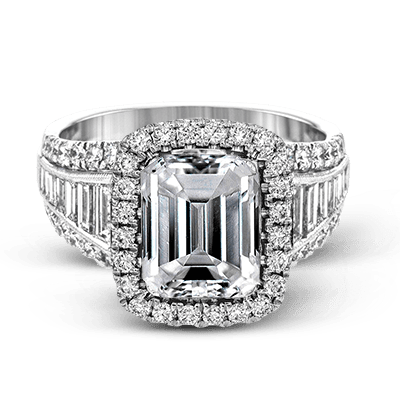Engagement Ring in 18k Gold with Diamonds - Simon G. Jewelry