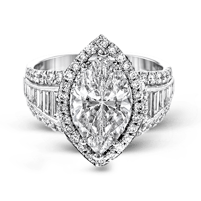 Engagement Ring in 18k Gold with Diamonds - Simon G. Jewelry