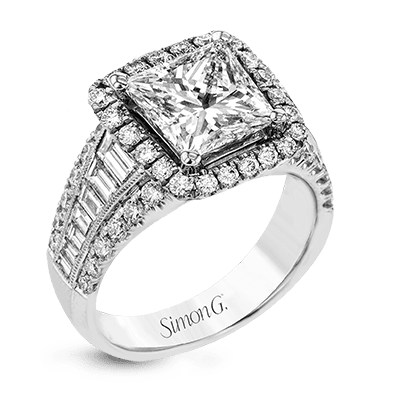 Engagement Ring in 18k Gold with Diamonds - Simon G. Jewelry