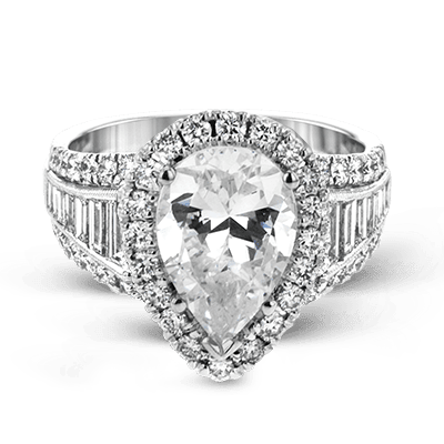 Engagement Ring in 18k Gold with Diamonds - Simon G. Jewelry