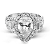 Engagement Ring in 18k Gold with Diamonds - Simon G. Jewelry