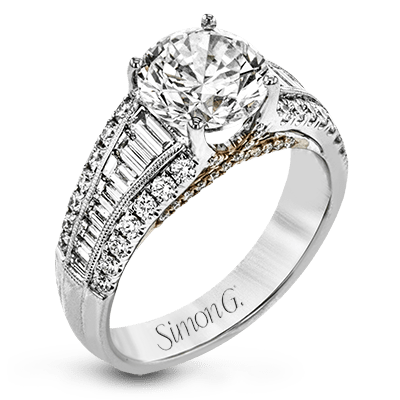 Engagement Ring in 18k Gold with Diamonds - Simon G. Jewelry