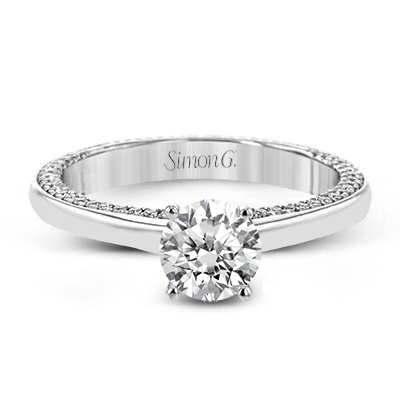 Engagement Ring in 18k Gold with Diamonds - Simon G. Jewelry