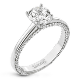 Engagement Ring in 18k Gold with Diamonds - Simon G. Jewelry