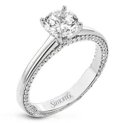 Engagement Ring in 18k Gold with Diamonds - Simon G. Jewelry