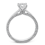 Engagement Ring in 18k Gold with Diamonds - Simon G. Jewelry