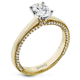 Engagement Ring in 18k Gold with Diamonds - Simon G. Jewelry