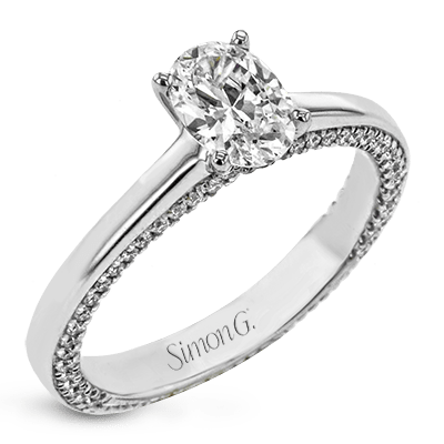 Engagement Ring in 18k Gold with Diamonds - Simon G. Jewelry