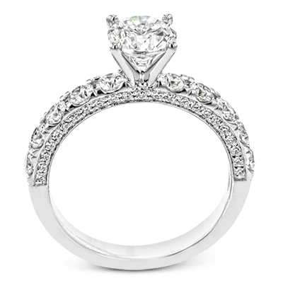 Engagement Ring In 18k Gold With Diamonds - Simon G. Jewelry