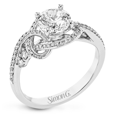 Engagement Ring in 18k Gold with Diamonds - Simon G. Jewelry