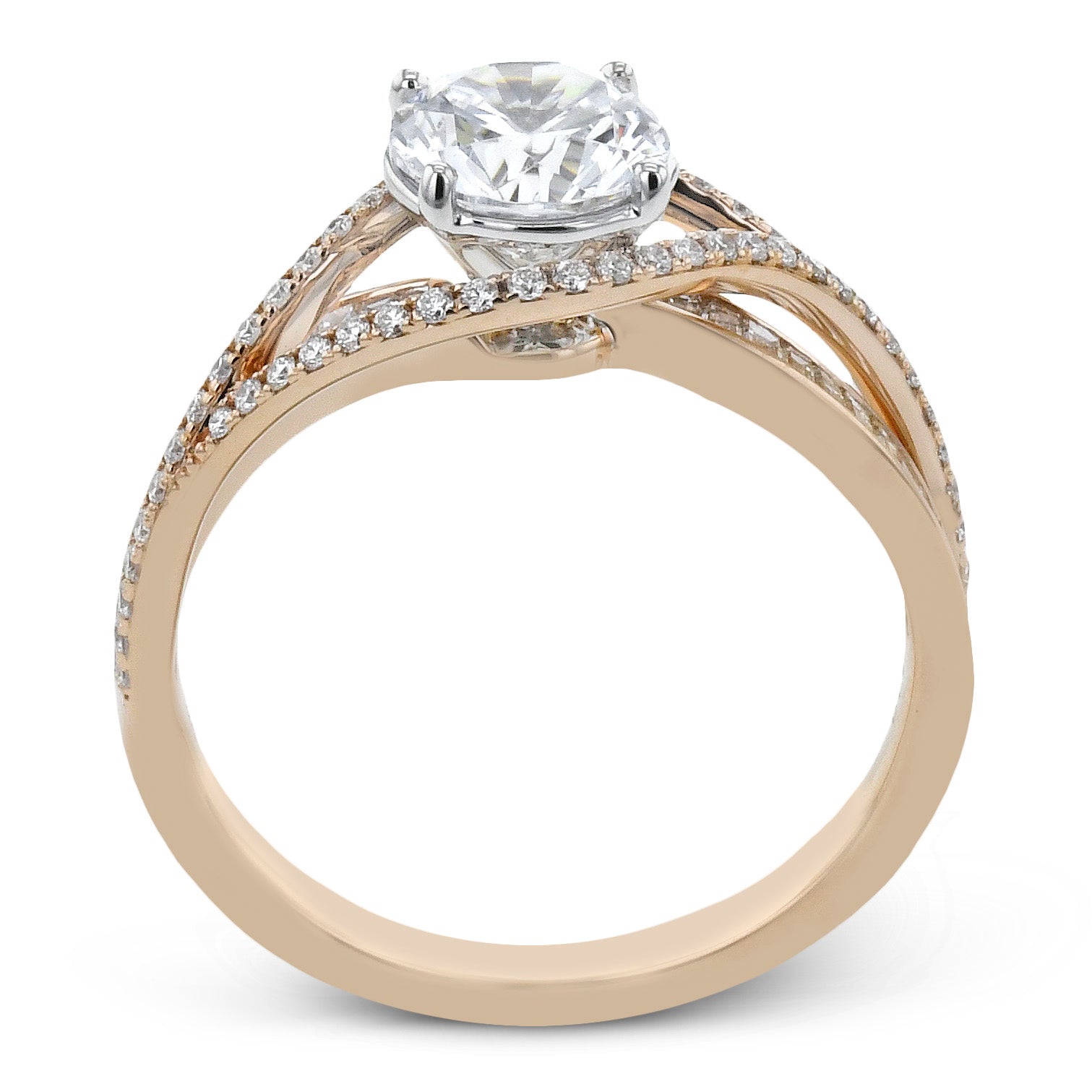 Engagement Ring in 18K Gold with Diamonds - Simon G. Jewelry