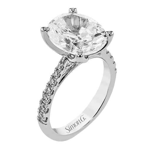 Engagement Ring in 18k Gold with Diamonds - Simon G. Jewelry