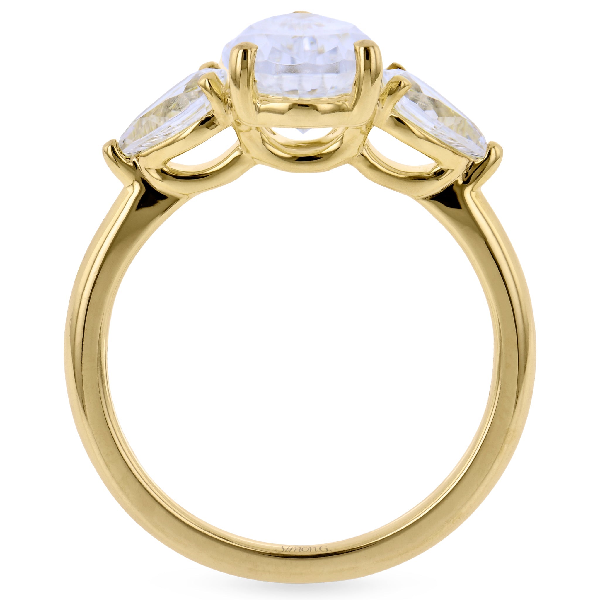 Engagement Ring in 18k Gold with Diamonds - Simon G. Jewelry