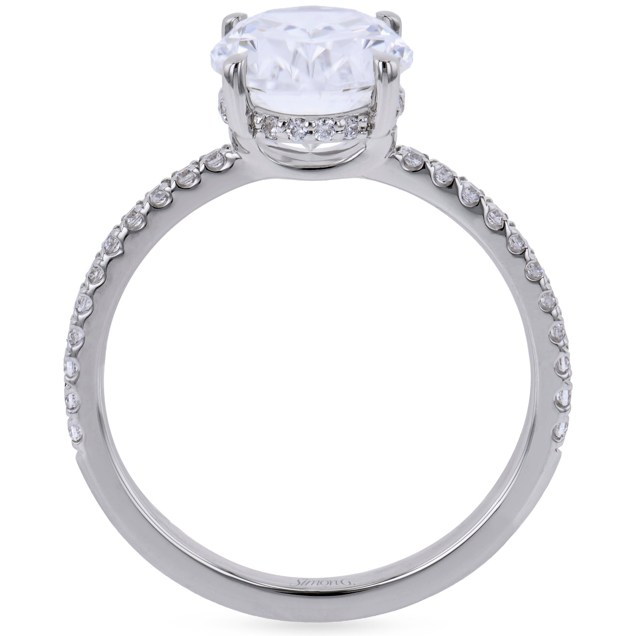 Engagement Ring in 18k Gold with Diamonds - Simon G. Jewelry