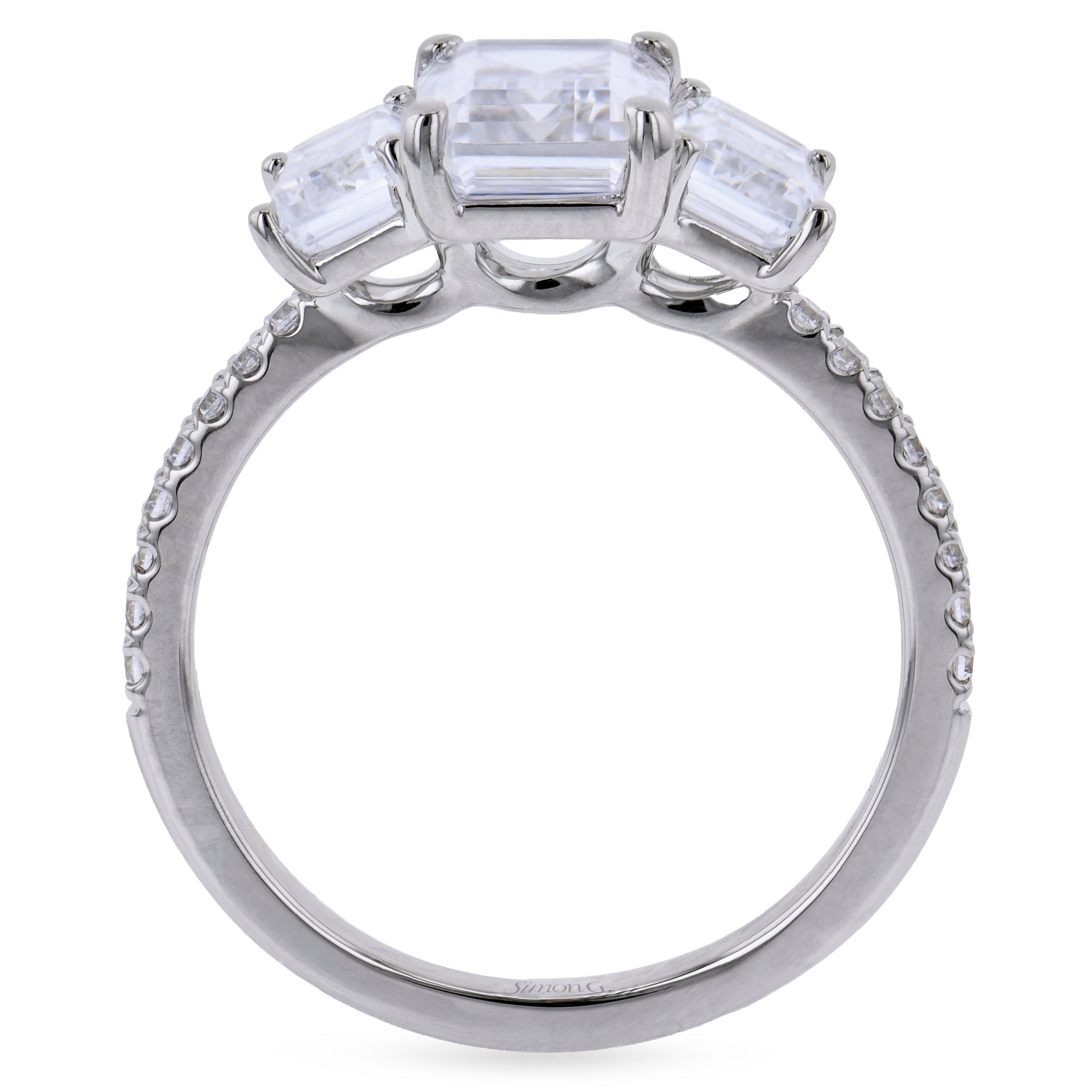 Engagement Ring in 18k Gold with Diamonds - Simon G. Jewelry