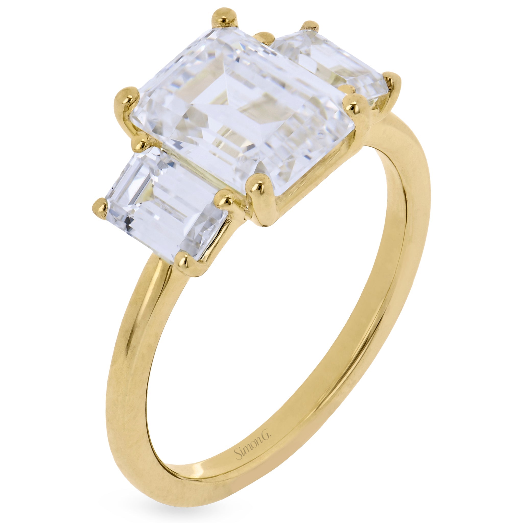 Engagement Ring in 18k Gold with Diamonds - Simon G. Jewelry