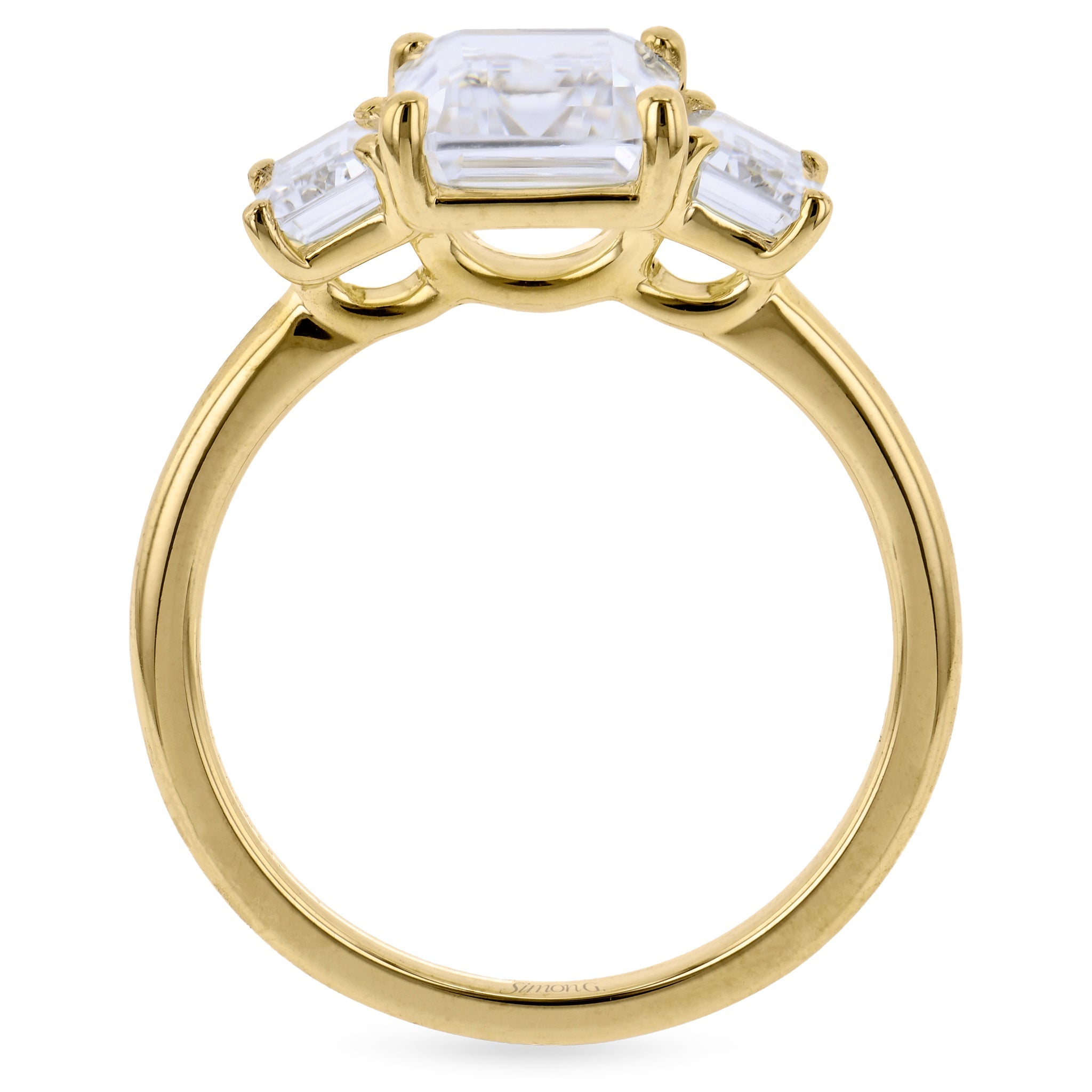 Engagement Ring in 18k Gold with Diamonds - Simon G. Jewelry