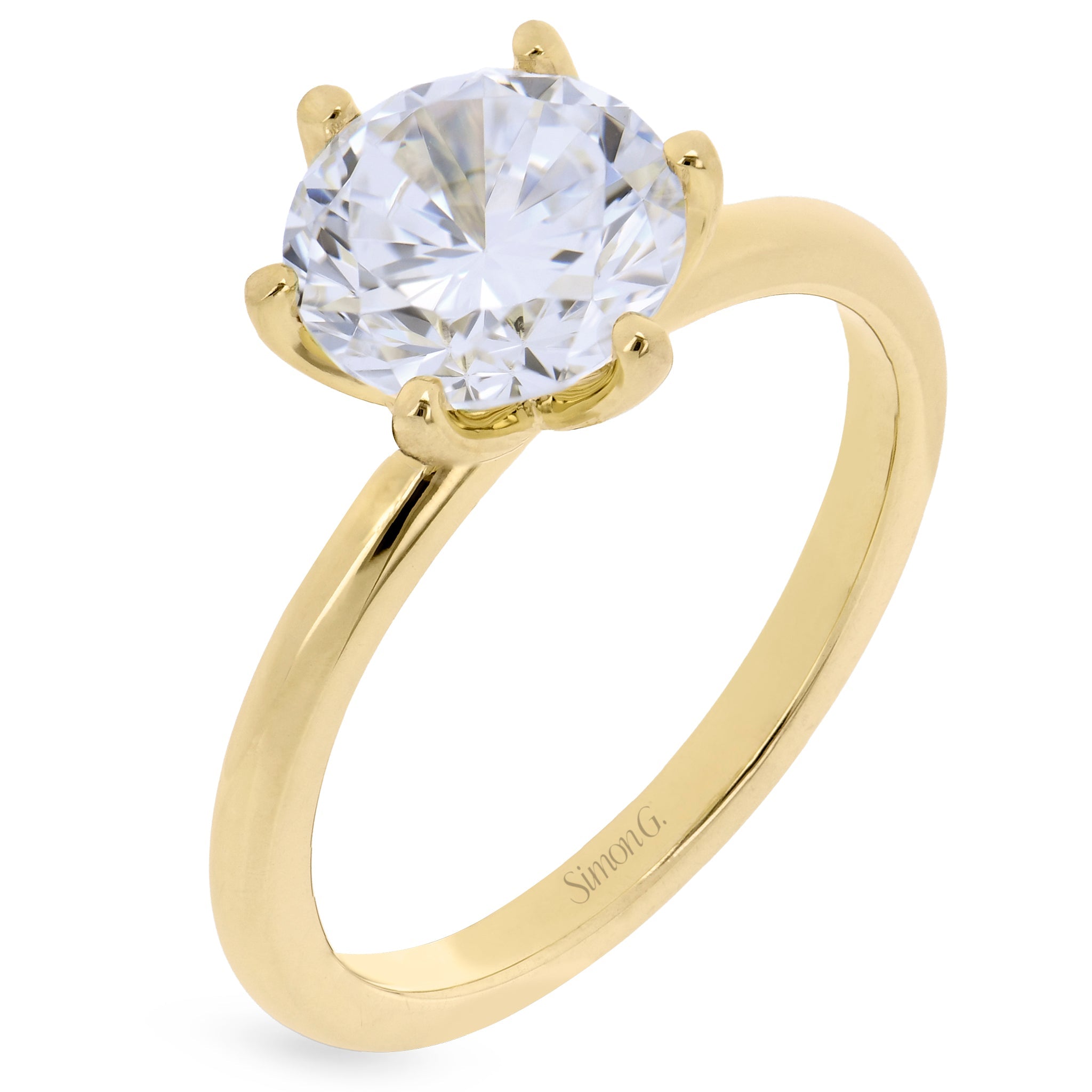 Engagement Ring in 18k Gold with Diamonds - Simon G. Jewelry