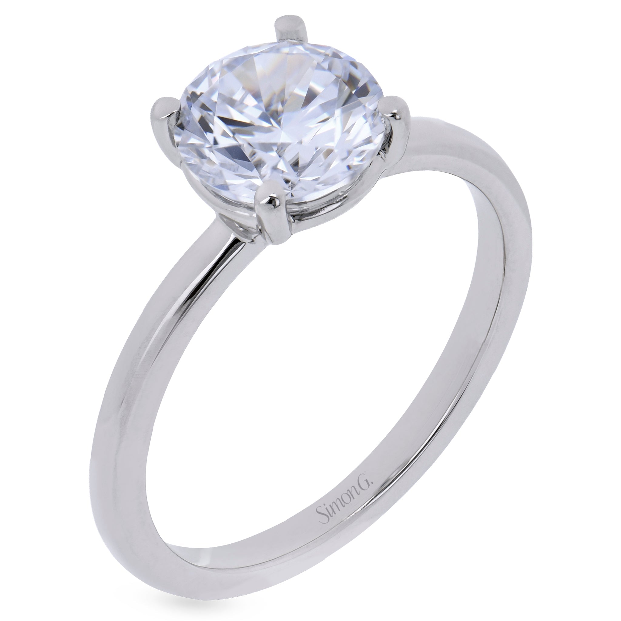 Engagement Ring in 18k Gold with Diamonds - Simon G. Jewelry