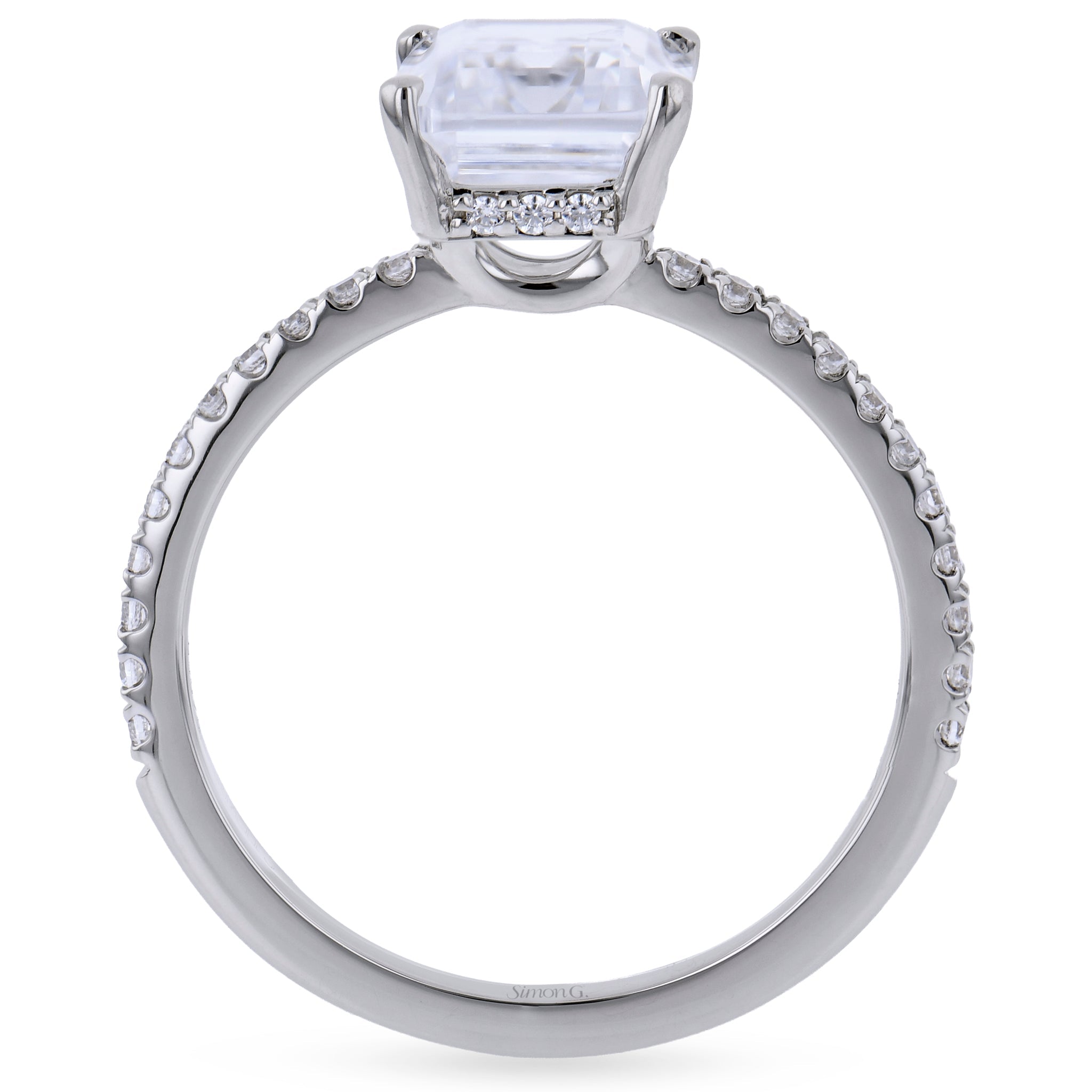 Engagement Ring in 18k Gold with Diamonds - Simon G. Jewelry